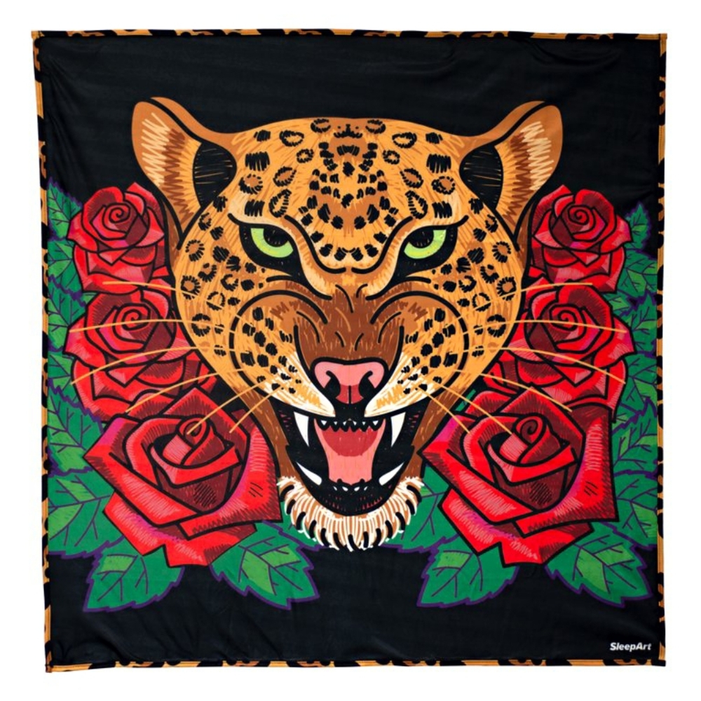 NEW Sleepart Satin Square Soft Shiny Hair Scarf Head Wrap Tiger Roses 2 Pack - Picture 4 of 6
